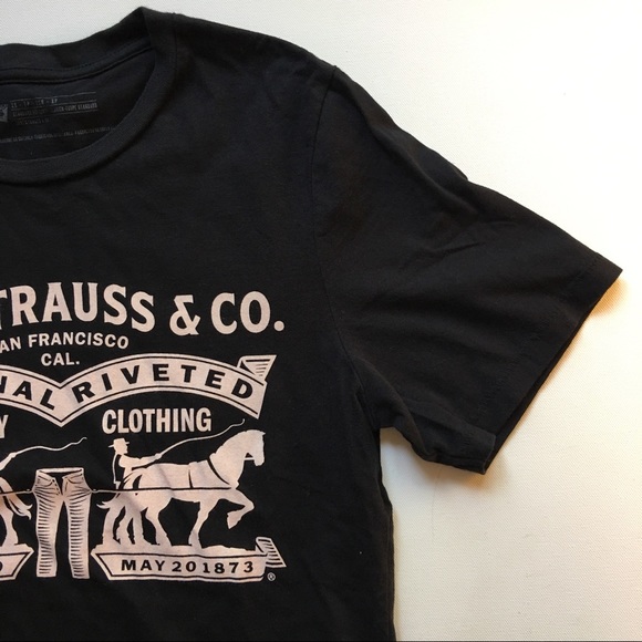 Levi Strauss & Co T-Shirt Black Graphic Sz XS - Picture 4 of 7